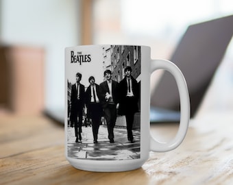 The Beatles Coffee Mug, Classic Rock Band Gift, 15oz