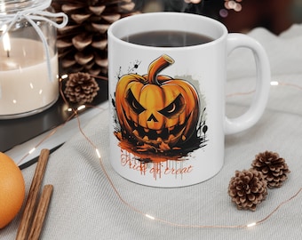ハロウィンかぼちゃセラミックコーヒーマグ、不気味な季節のギフト