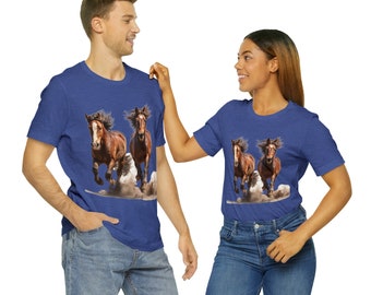 Koszulka z grafiką Western Horse, koszulka jeździecka