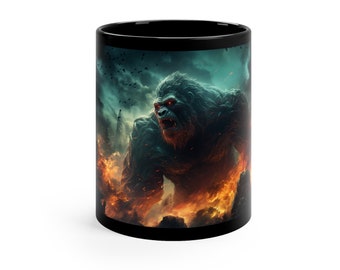 Ceramiczny kubek do kawy Bigfoot: Puchar Sasquatch z Fantasy Worlds