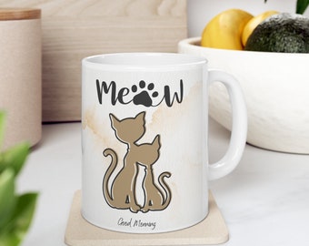 Funny Cat Coffee Mug, Cat Lover Gift