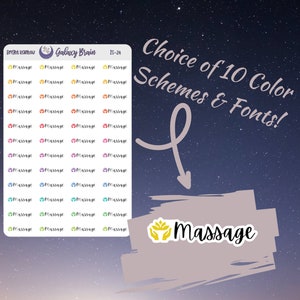 IS-24 Massage | Icons W/ Scripts | Functional Planner Stickers