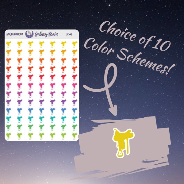 IC-41 Western Saddle | Icons | Functional Planner Stickers