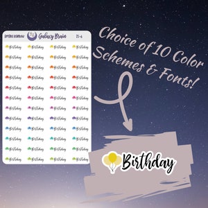IS-6 Birthday | Icons W/ Scripts | Functional Planner Stickers