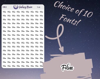 S-65 Film | Scripts | Functional Planner Stickers