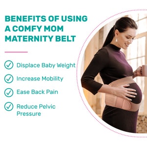 Belly Bands For Pregnant Women, Pregnancy Belly Support Band Maternity Belt For Back Pain. Purple Color image 5