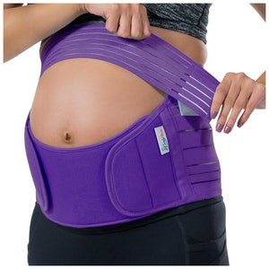 Belly Bands For Pregnant Women, Pregnancy Belly Support Band - Maternity Belt For Back Pain. Purple Color