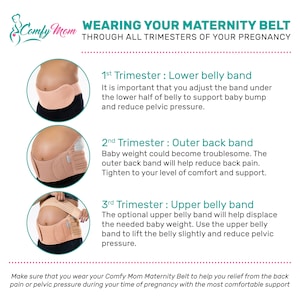 Belly Bands For Pregnant Women, Pregnancy Belly Support Band Maternity Belt For Back Pain. Purple Color image 7