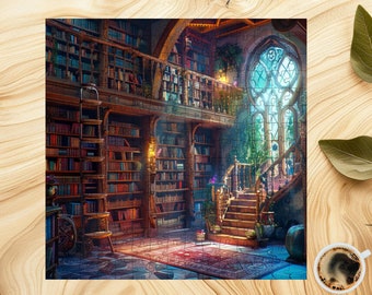 Ancient Library Jigsaw Puzzle for Adults & Teens Available in Various Sizes Perfect Gift for Puzzle Lovers