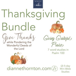 THANKSGIVING Mini Bible Study BUNDLE