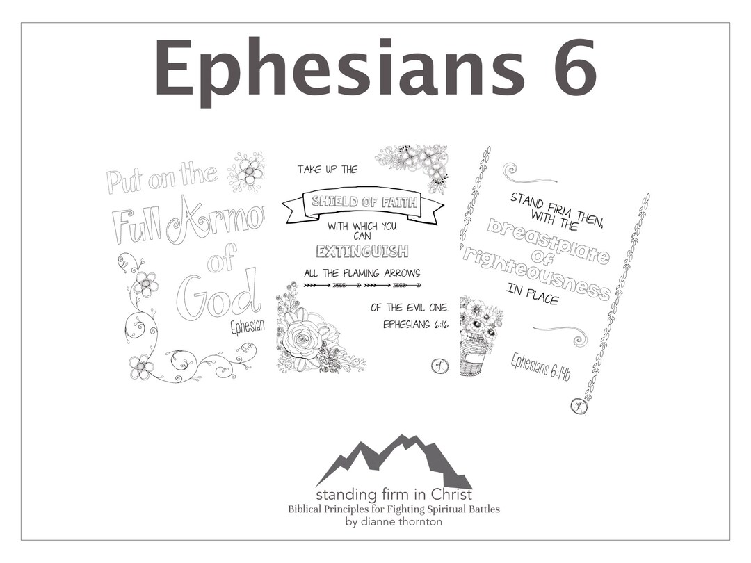 Ephesians 6 Coloring Pages - Etsy