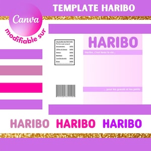Pack template emballage haribo