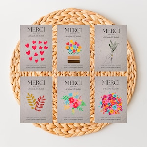 Carte à planter MERCI carte de remerciements personnalisée