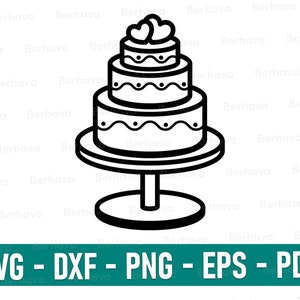 Wedding cake Svg/png/dxf/eps/pdf, Wedding cake Cricut, Wedding cake Vector clipart, Wedding cake Silhouette, Wedding cake Print