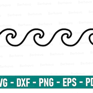 Waves Svg, Waves Cricut,Waves Png, Waves Vector clipart, Waves Silhouette,Waves Cut, Waves Print, Waves dxf, Waves Pdf, Waves Cut File