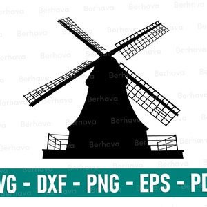 Windmühle SVG, Windmühle Cricut, Windmühle Png, Windmühle Vektor Clipart, Png Clip Art svg, Windmühle Silhouette, Windmühle geschnitten, Windmühle Print