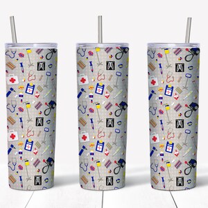 20 oz Skinny Tumbler, Medical  Tumbler,  Medical Tumbler Wrap,  Tumbler Design, Tumbler, Straight & Tapered, Instant Download.