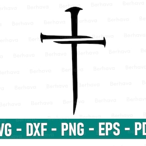 Nagel kruis svg, nagel kruis png, Kruis SVG, christian svg, jezus svg, geloof svg, Kruis png, Kruis silhouet, Kruis clipart, Cross cut vijl