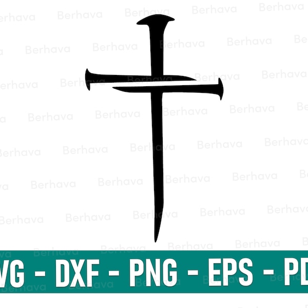 Nail Cross svg, nail cross png, Cross SVG,  christian svg, jesus svg,faith svg, Cross png, Cross silhouette, Cross clipart, Cross cut file