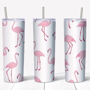 20 oz Skinny Tumbler, Flamingo Tumbler Design , Flamingo Tumbler ,Tumbler  PNG Design, Straight & Tapered, Instant Download 3