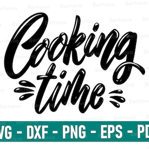 Kooktijd svg/png/dxf/eps/pdf, koken Svg, koken Cricut, koken Png, koken Vector clipart, Png Clip art svg, koken silhouet