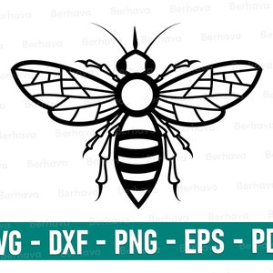 Bee Svg, Bee Cricut,Bee Png, Bee Vector clipart,Png Clip art svg, Bee Silhouette,Bee Cut, Bee Print 2