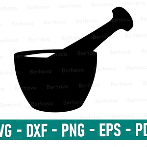 mortier et pilon SVG, mortier et pilon impression, mortier et pilon silhouette, mortier et pilon couper fichier, mortier et pilon cricut