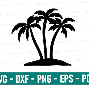 Árbol de coco SVG, palmera svg, corte de palmera, palmera png, clipart vectorial de palmera, silueta de palmera, corte de palmera