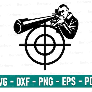 Sniper svg/png/dxf/eps/pdf  | Digital file for instant download.