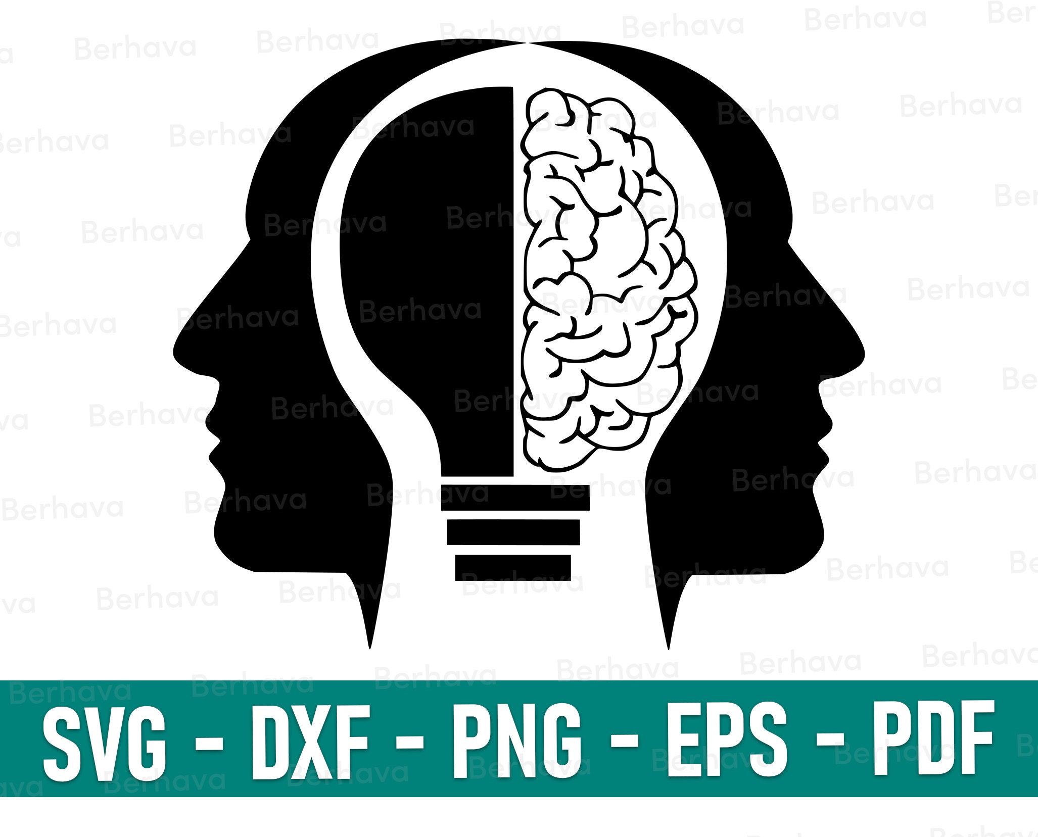 Brain Dxf Brain Svg/png/dxf/eps/pdf,brain Svg, Brain Cricut,brain Png, Brain ...