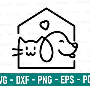 Cat and dog Svg, Cat and dog Cricut,Cat and dog Png, Cat and dog Vector clipart, Cat and dog Silhouette,Cat and dog Cut, Cat and dog Print