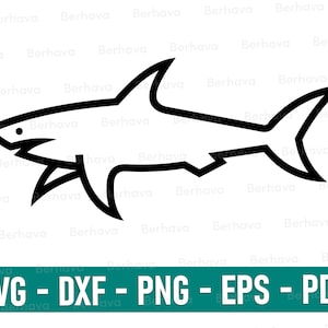 Shark svg/png/dxf/eps/pdf, Shark Svg,Shark Png, Shark Silhouette,Shark Cut, Shark Print, Shark dxf, Digital file for instant download. 2