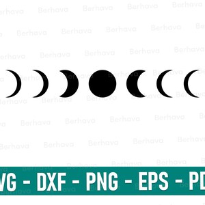 Moon svg/png/dxf/eps/pdf, Moon Svg, Moon Cricut,Moon Png, Moon Vector clipart, Moon Silhouette,Moon  | Digital file for instant download.