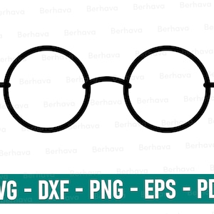 Round Glasses SVG,Glasses Svg, Glasses Cricut,Glasses Png, Glasses Vector clipart, Glasses Silhouette,Glasses Cut, Glasses Print