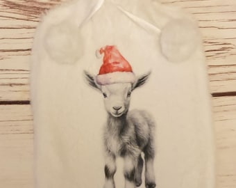 Goat Hot Water Bottle Gift, Gif for Her, Gift for Him, Stocking Filler, Christmas Eve Box Idea, Goat Gifts