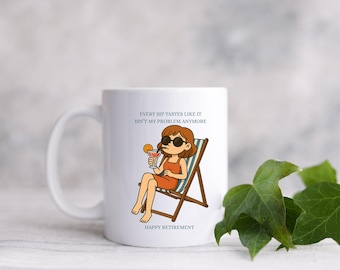Funny Retirment Mug For Women, Retirment Gift for Coworker, Funny Retiree Gift, Not My Problem Anymore, Funny Cocktail Theme