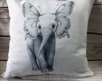 Personalised Elephant Cushion, Gift For Her, Gift for Him, Birthday Ideas, Keepsake Cushion, Elephant Lover, Mother's Day Gifts