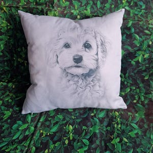 Cojín Cavachon, Cojín para perro, Almohada Cavachon, Regalo para ella, Regalo para él, Ideas de cumpleaños, Cojín de recuerdo, Amante de los perros, Relleno de calcetín navideño