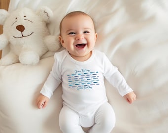 Gone Fishing Sardine Sleepsuit, Sardinecore Babygrow, Maritime Themed Baby Gifts, Cute Tinned Fish Gifts, Daddy's Grandad's Fishing Buddy