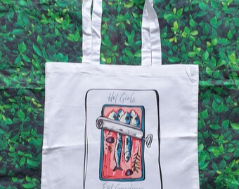Sardine Tote Bag, Tinned Sardines Bag, Tinned Fish Gifts, Sardinecore Reusable Bag, Martitime Theme Gifts, Gift for Him, Custom Made Gifts