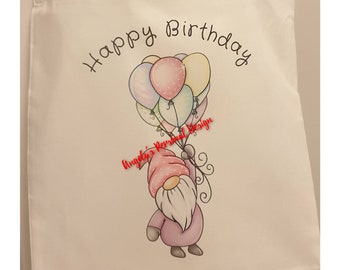 Geburtstag Tragetasche, alles Gute zum Geburtstag, Gonk Shopper Tasche, Kinder Tragetasche, Kinder Party Taschen, Tasche fürs Leben, wiederverwendbare Tasche, Geburtstagsfeier Geschenktasche