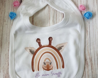 Giraffe Bib, Personalised Giraffe Gifts, Baby Shower Gifts, Gifts for Her, Gifts for Him, Welcome to the World, Stocking Filler