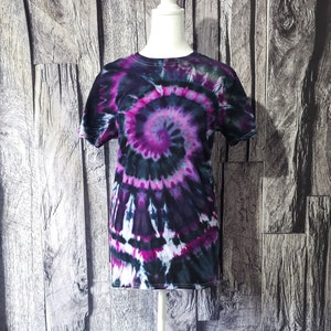 Adult small/petite ice dye shirt | unisex tee | purple tie dye shirt | hippie boho style