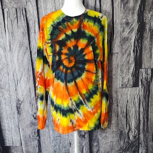 Mittelgroßes Langarm-Shirt für Erwachsene | unisex | Eisfärbung | Hippie | boho