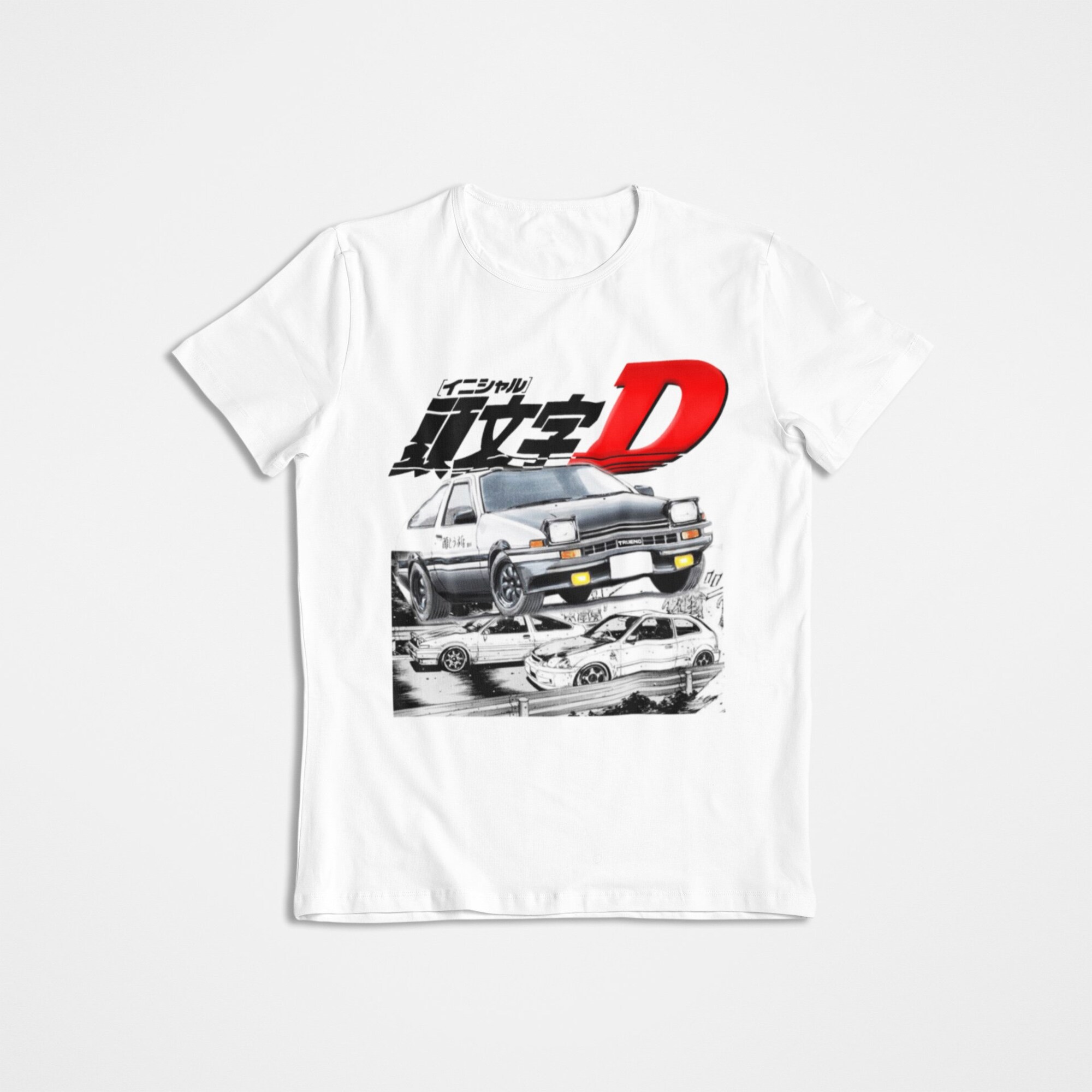 Discover Vintage Graphic T-Shirt, Graphic Tee ~ Initial-D, Anime