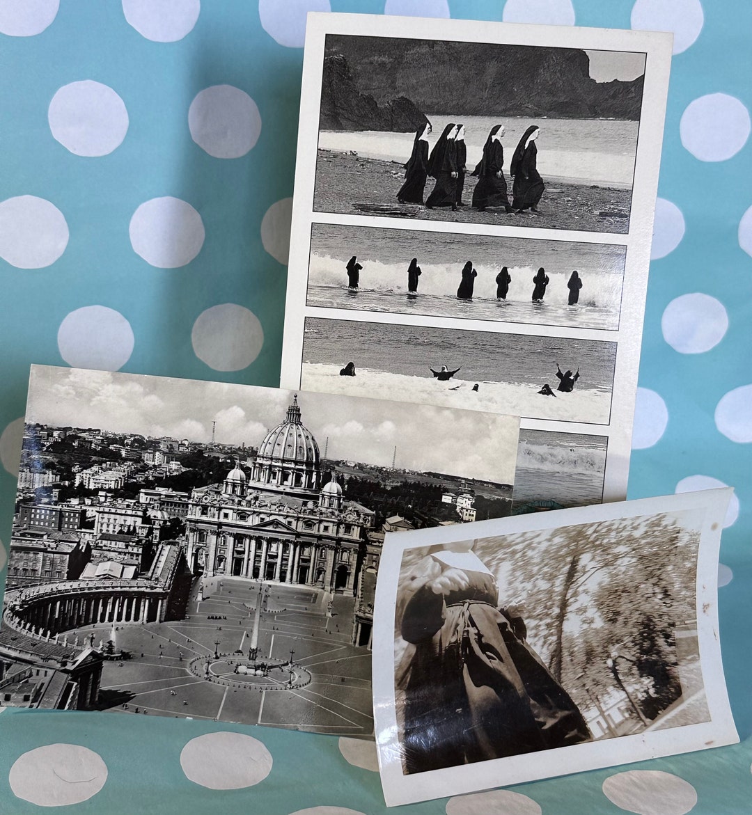 Vintage 1940's Catholic Ephemera Convent Photo, Post Cards & St. Anthony of Lisbon Incense Etsy