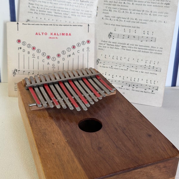 Authentic 1968 Hugh Tracey Alto African Kalimba