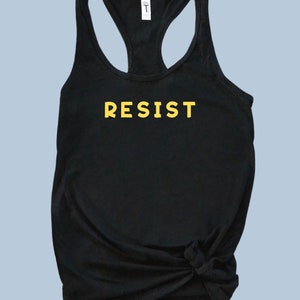 RESIST Shirt, Pro Choice Women&#39;s Tank Top, Roe Vs Wade, Minimalist Feminist Shirt ,