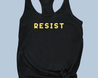 RESIST Shirt, Pro Choice Women's Tank Top, Roe Vs Wade, Minimalist Feminist Shirt ,
