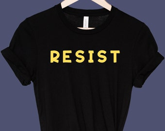 Camisa RESIST, Pro Choice, Camisa Política Unisex, Black Lives Matter, Camisa Feminista Minimalista,